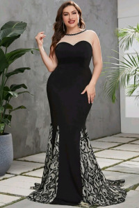 P002 Black Lace Dress